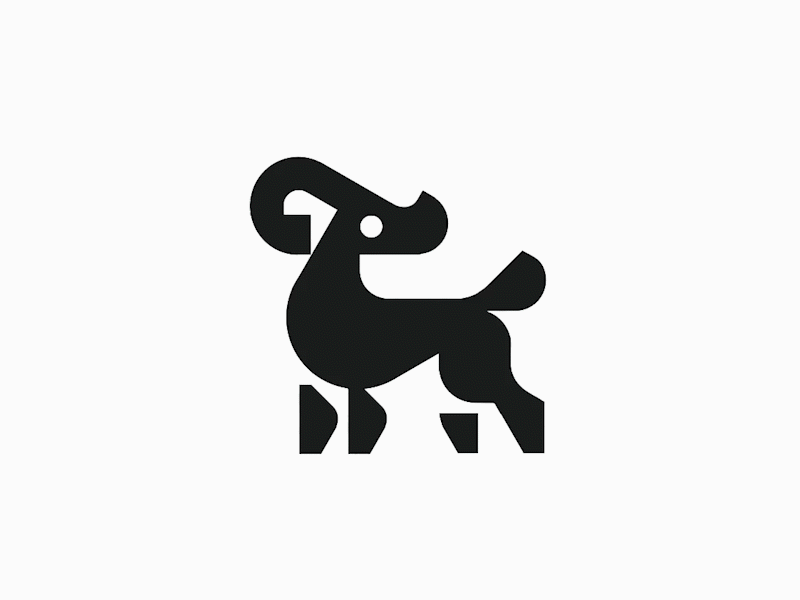 Goat logo by @anhdodes 3d anhdodes logo animation branding design goat logo graphic design illustration logo logo design logo designer logodesign minimalist logo minimalist logo design motion graphics ui