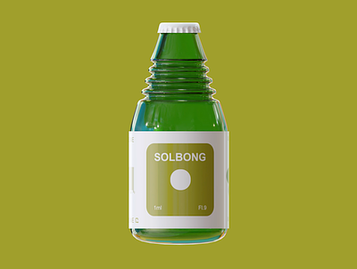 SOLBONG 3d animation abstract bottle branding concept cute design illustration label logo motion design motion graphics packaging print render soda ui vector