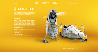 Vệ sinh giày I Shine branding design uiux website