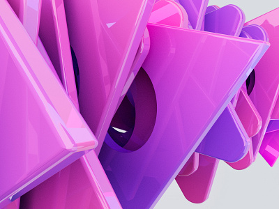 Pink Triangles 3d cg cinema4d design rozov visualisation wnbl