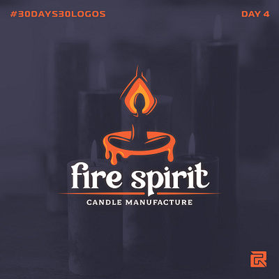 FIRE SPIRIT - Candle Manufacture branding candle fire flame graphic design logo design logomark manufacture negative space