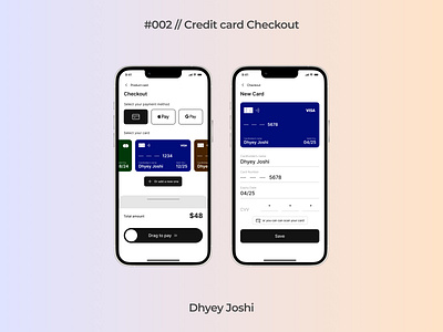 Day 002 - Credit card Checkout card checkout credit creditcard cta design figma iphone mobile money ui ux website