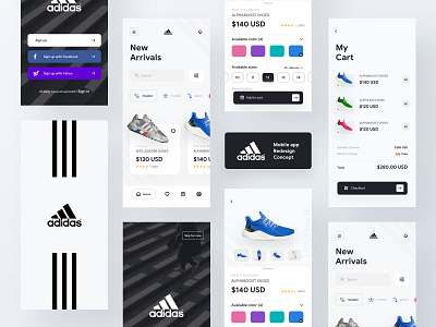 Adidas Mobile App designs, themes, templates and downloadable