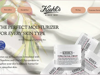 Kiehl's main page branding graphic design logo ui