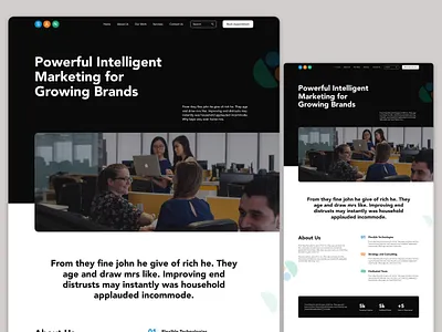 Landing Page Design For Marketing Agency branding graphic design illustration landing page design trending design trends ui ux vector webdesign