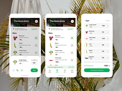 Add to Cart Flow -Grocery Delivery App addtocart appdesign appinteraction appinterface cart deliveryapp deliverycart deliverydesign deliverydriver ecommerce fooddelivery grocerydelivery logistics mobileappdesign mobilecommerce onlinestore retaildesign userexperience userinterface uxdesign