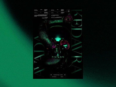 Avada Kedavra Poster 3d 3d graphics 3d poster animation cinema cinema4d design digital figma graphic design layout layout design motion graphics poster poster design redshift studio typography typography animation