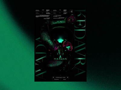 Avada Kedavra Poster 3d 3d graphics 3d poster animation cinema cinema4d design digital figma graphic design layout layout design motion graphics poster poster design redshift studio typography typography animation