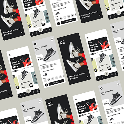 NIKE Sneakers Shopping App UI Design design product design ui