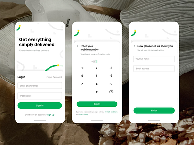 Onboarding Flow - Grocery Delivery App appdesign appinteraction appinterface deliveryapp deliverydesign deliverydriver designthinking ecommerce fooddelivery grocerydelivery logistics mobileappdesign mobilecommerce onlinestore productdesign retaildesign uiux userexperience userinterface uxdesign