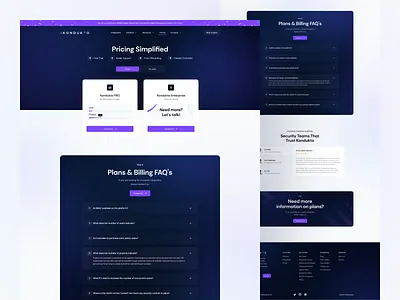 Kondukto Pricing Page agency website cyber security landing landing page landing ui pricing pricing page ui