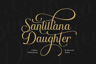 Santillana Daughter Calligraphy Font calligraphy