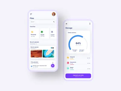 Cloud Storage Mobile App app design latest ui design mobile app mobile design new ui design radial code radialcode radialcode storage app design ui design uiux