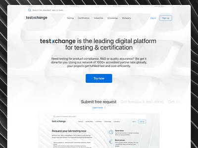 Testxchange website dashboard service simple ui user interface ux web web design