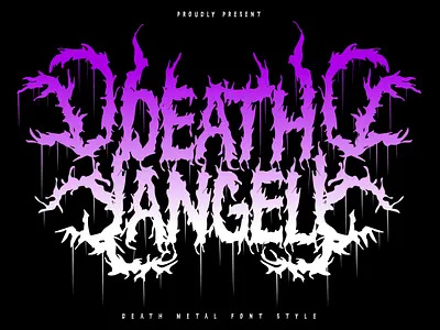 Death angel - Death metal font style blackletter crazy dark dead death font horror metal