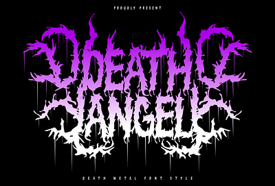Death angel - Death metal font style blackletter crazy dark dead death font horror metal