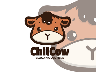 ChilCow animal branding cute mascot design graphic design illustration logo ui vector