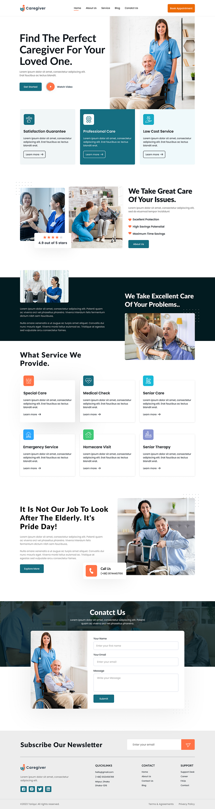 Senior Care Services Caregiver Website Design by Tariqul islam on Senior Care Services Caregiver Website Design by Tariqul islam on