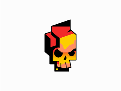 Geometric Skull Logo branding cartoon character death design emblem geometric horror icon identity illustration logo mark mascot nightmare rock skeleton skull symbol vector