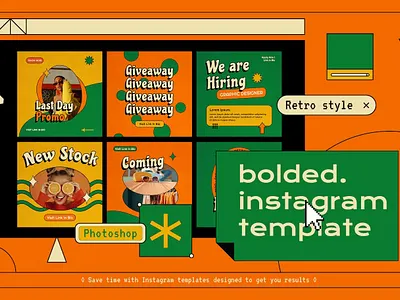 Bolded Instagram Post & Stories Template branding elegant graphic design instagram instagram post instagram post template instagram posts instagram posts template instagram stories instagram story instagram story template instagram template instagram templates modern popular recent social media social media banner social media templates ui