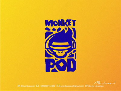 Monkey Logo branding design graphic design identity illustration logo mark monkey tshirt vector
