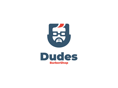 Dudes logo concept barbershop brand branding design graphic design illustration logo motion graphics ui ux vector