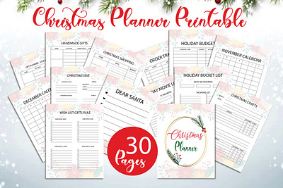 Christmas Planner christmas planner journal notebook planner