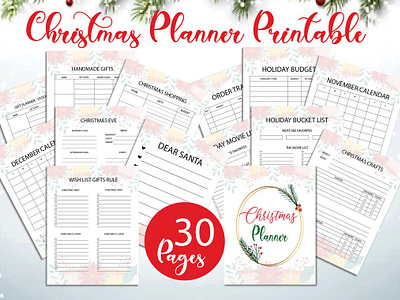 Christmas Planner christmas planner journal notebook planner