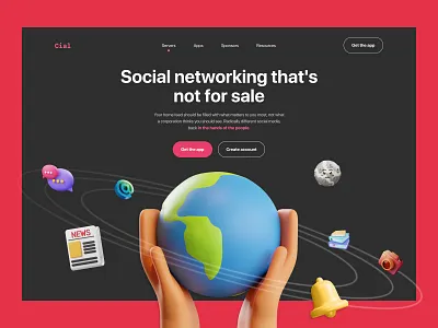 Social Networking Platform 3d bato bato web agency batowebagency concept design landing social social networking space ui uiux user experience user interface ux web web design webdesign website