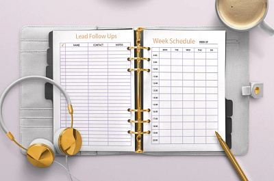 work schedule journal note book planner