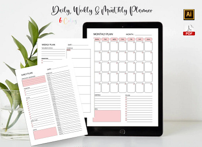 Daily, weekly & monthly planner
