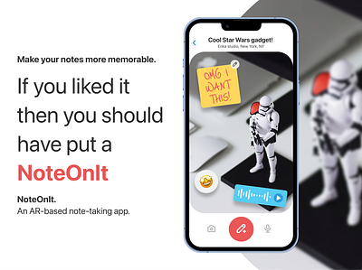 NoteOnIt - note-taking mobile App app ar augmented reality brand branding concept figma graphic design idea inspiration interface ios logo minimal mobile mobile app product design ui user interface ux