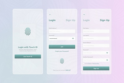 Onboarding Process app design typography ui ux