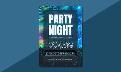 DJ Party Flyer auto branding design dj dj flyer dj party flyer flyer design graphic design illustration logo party ui vector