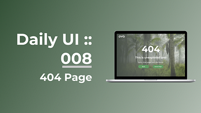 Daily UI :: 008 - 404 Page 404 404page dailyui dailyuichallange design ui ux website websitedesign