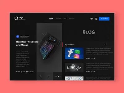 Blog Website Example Concept blog blog site blogs branding concept design landing page ui ux web website