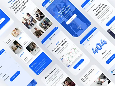 Clearmove branding business clear design company corporative design landing manager redesign remote service style ui ux website