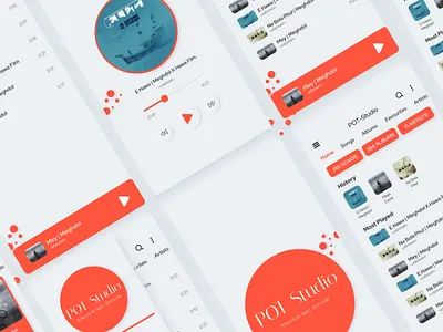 Music Play Station graphic design ui