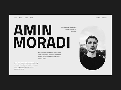 Modern Portfolio UI / Visual Design design inspiration minimal modern new online resume portfolio typography ui visual website