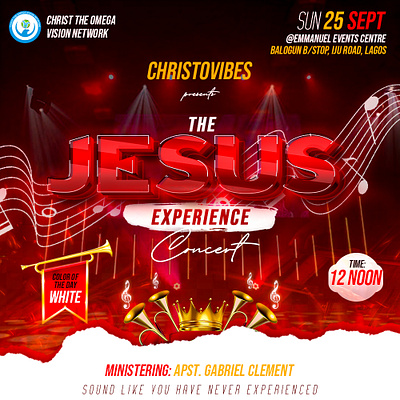 Christovibes Concert Flyer graphic design