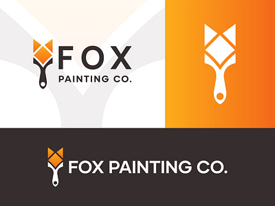 Fox Painting Logo branding logo coloring logo creative logo design fox logo fox minimal logo fox painting logo fox painting logo design fox painting minimal logo logo logo design logo design fox minimal logo minimalist logo painting logo painting minimal logo