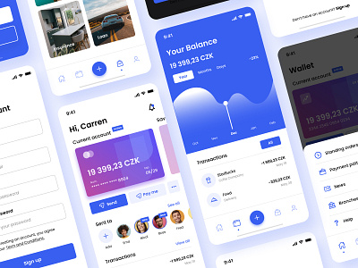 Banking Mobile App app bank banking banking app blue design figma graphic design inspiration mobile modern ui ux