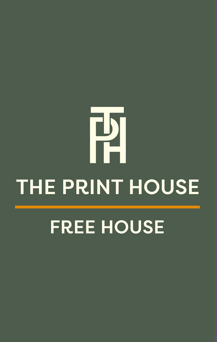 The Print House Logo Design and Hanging Sign by thryve on Dribbble