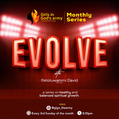 Evolve Flyer graphic design