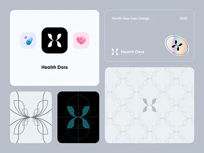 Health Dots Logo Design app branding doctor drug h health health dots heart icon identity ios logo pattern vector visual