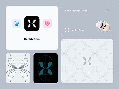 Health Dots Logo Design app branding doctor drug h health health dots heart icon identity ios logo pattern vector visual