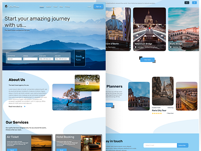 GoTrav - Travelling companion Landing page Design design desktop home page landing page simple landing page design travel ui ui ux design ux