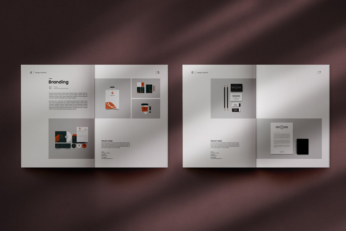 Graphic Design Portfolio Template #3 by CasanovaPO_ on Dribbble