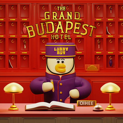 The grand budapest hotel : Olhee 3d design graphic design illustration