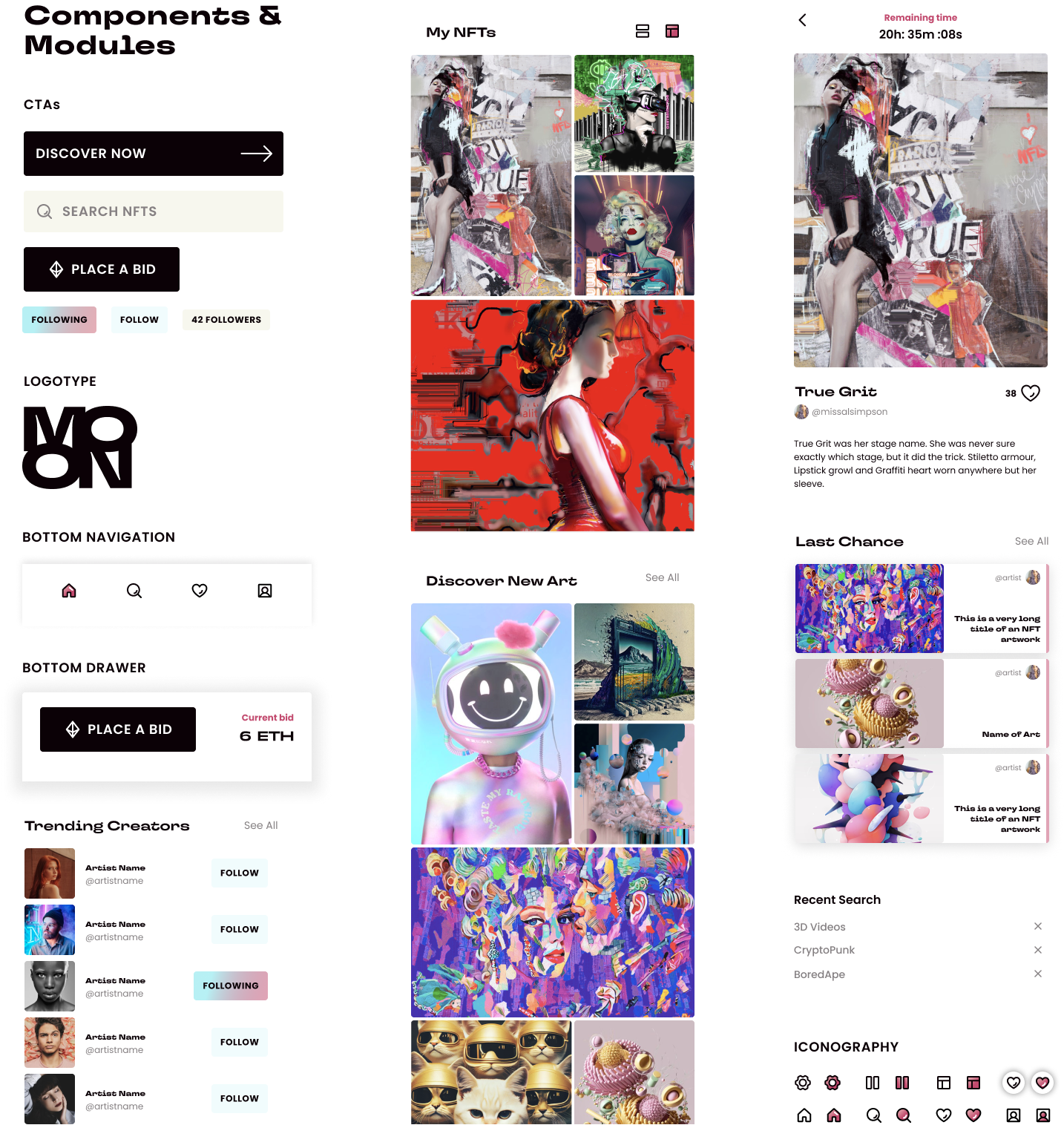 MOON NFT marketplace by Lina McCann on Dribbble